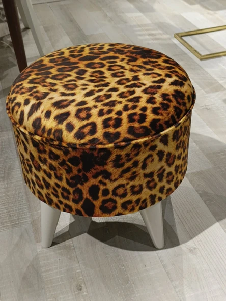 MERCAN MOBİLYA LEOPAR DESENLİ PUF BENCH - Resim 2