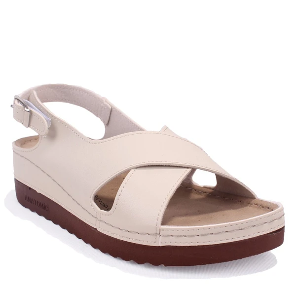 Dagoster DZA37-3031 Bej Günlük Ortopedik Kadın Sandalet ürün görseli 1
