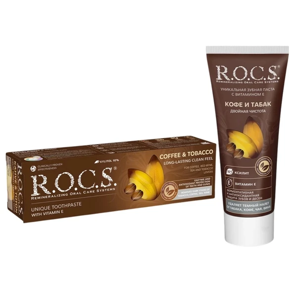 R.o.c.s Kahve & Tütün Lekelere Karşı Diş Macunu 60ml ürün görseli 1