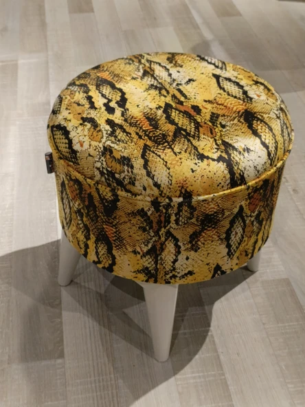 MERCAN MOBİLYA LEOPAR DESENLİ PUF BENCH - Resim 3