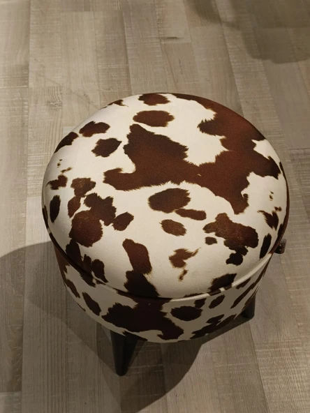 MERCAN MOBİLYA LEOPAR DESENLİ PUF BENCH - Resim 2