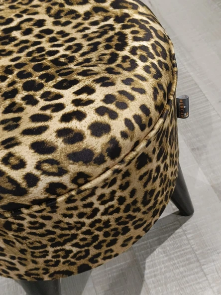 MERCAN MOBİLYA LEOPAR DESENLİ PUF BENCH ürün görseli 1