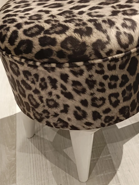MERCAN MOBİLYA LEOPAR DESENLİ PUF BENCH - Resim 3