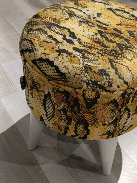 MERCAN MOBİLYA LEOPAR DESENLİ PUF BENCH - Resim 4