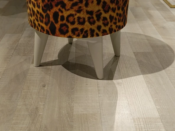 MERCAN MOBİLYA LEOPAR DESENLİ PUF BENCH - Resim 3