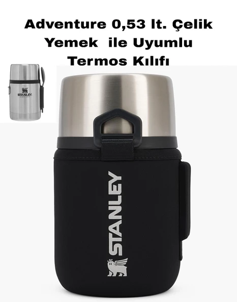 Safir Kamp Stanleye 0.53 Lt. Adventure Çelik Yemek Termosu ile Uyumlu Omuz Askılı Termos Kılıfı ürün görseli 1