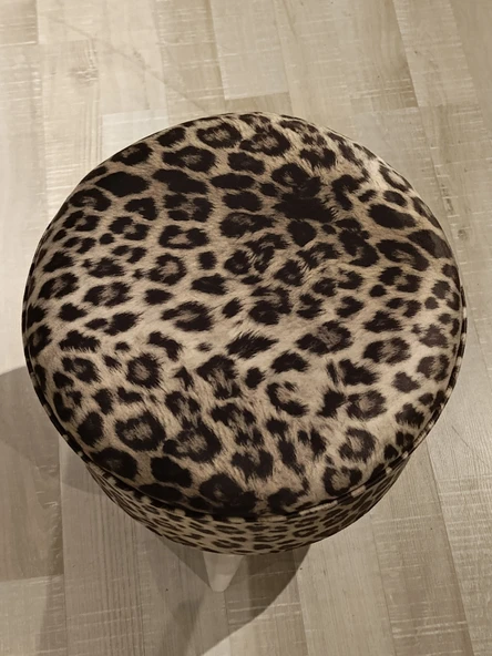 MERCAN MOBİLYA LEOPAR DESENLİ PUF BENCH - Resim 2