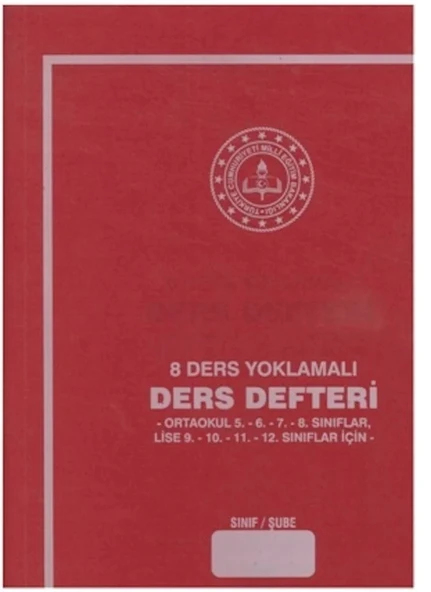 Gülpaş Ders Defteri Yoklamalı Plastik Kapak 8.Ders 25x35 cm   5-6-7-8-9-10-11-12 sınıflar ürün görseli 1