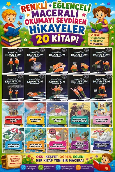 3.Sınıf Renkli Eğlenceli Maceralı Okumayı Sevdiren Hikayeler 3 (20 Kitap) ürün görseli 1