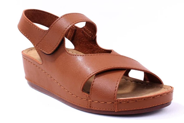 Dagoster DZA37-1810 Taba Günlük Ortopedik Kadın Sandalet ürün görseli 1