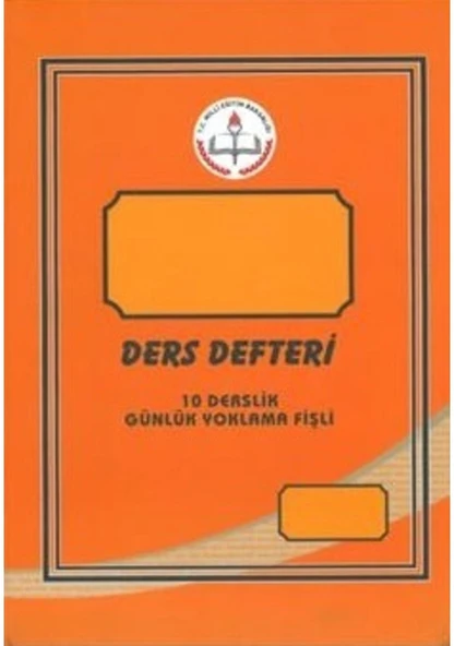 Ders Defteri 10 Derslik Günlük Yoklamalı 200 Sayfa sert kapak ürün görseli 1