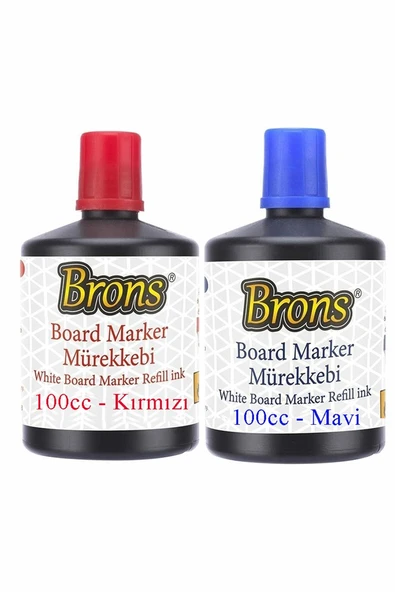 Mavi Kırmızı Yazı Tahta Kalem Mürekkebi 100ml 1 Adet Brons Tahta Kalemi Mürekkebi Kolay Silinebilir 100gr Okul Sınıf ürün görseli 1