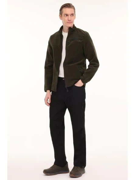 LUMBERJACK CHAD 7SN163 4PR HAKİ CASUAL FERMUARLI POLAR ürün görseli 1