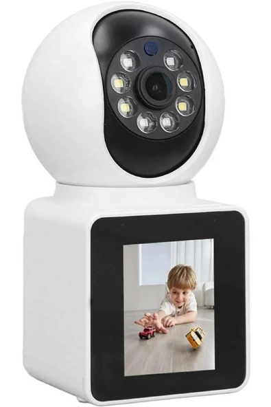 APRONX BN220 3MP 2.8 INC LCD (WIFI) IKI KAMERA GÖRÜNTÜLÜ SOHBET SDLI BEBEK GÜVENLİK KAMERASI ürün görseli 1