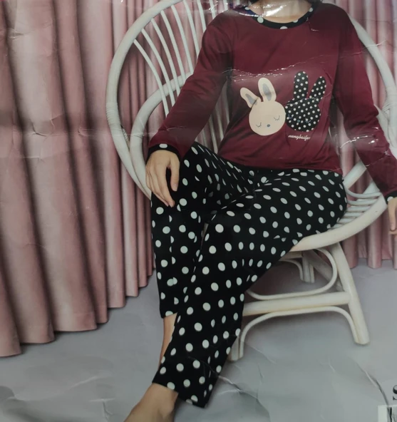 Tekten 3300 Uzun Kollu Kadın Pijama Takımı ürün görseli 1
