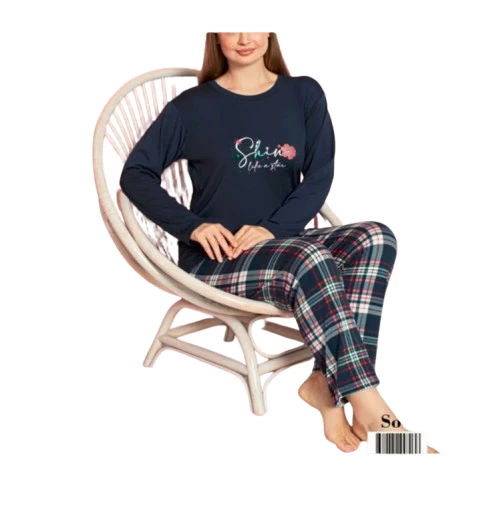 Tekten 3680 Soft Penye Battal Kadın Pijama Takımı ürün görseli 1