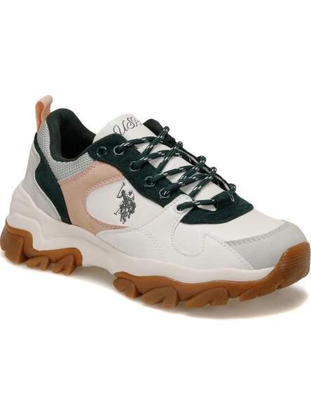 Us Polo Assn Tracky Beyaz-Yeşil Kadın Sneaker ürün görseli 1