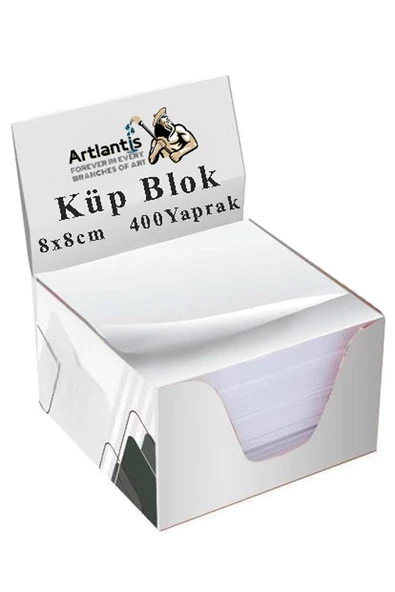 Masaüstü Küp Blok Not Kağıdı 1 Paket 8x8 cm Beyaz Küp Not Kağıdı Kare Kağıt Beyaz Boş Kağıt 400 Yaprak Hatırlatma Ofis ürün görseli 1