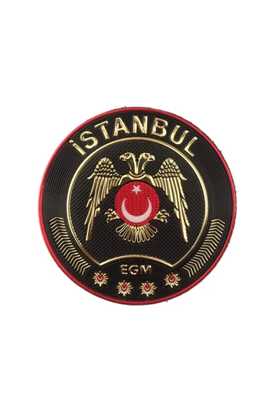 İSTANBUL Çevik Kuvvet Polis Arması 3D Plastik TPU, Yeni Tip, Cırtlı, Standart Ölçü, ürün görseli 1