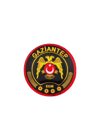 GAZİANTEP Çevik Kuvvet Polis Arması 3D Plastik TPU, Yeni Tip, Cırtlı, Standart Ölçü, ürün görseli 1