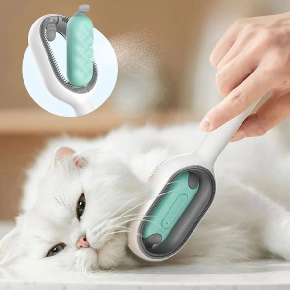 OLLEVRA Su Hazneli Kedi ve Köpek Tüyü Toplamama Fırçası Su Hazneli Pet Tarağı ürün görseli 1