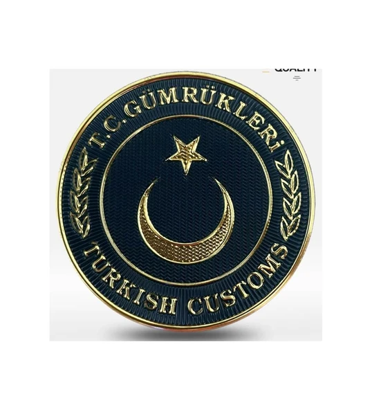 T. C. Gümrükleri Göğüs Arması 3 Boyutlu Yeni Nesil Plastik, Yeni Model Tip, Standart Ölçü, 1.sınıf Kaliteli ürün görseli 1