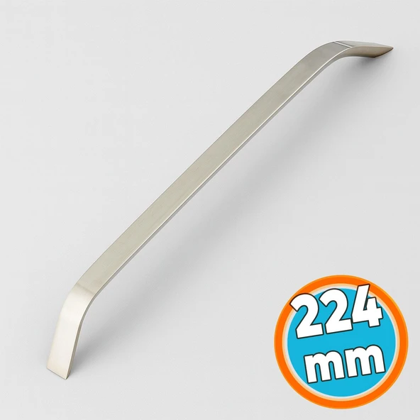 Mobilya Çekmece Mutfak Dolabı Dolap Kapak Kulpları Kulb Kulpu 22.4 cm Metal İnox Kulp 224 mm ürün görseli 1