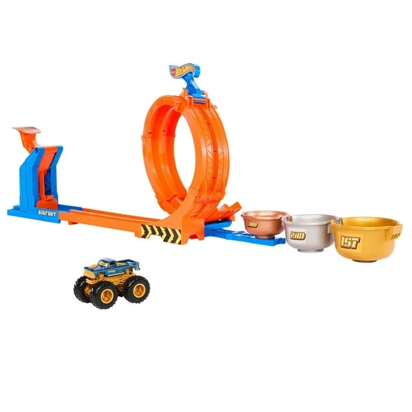 Hot Wheels Monster Trucks Döngü ve Takla Bigfoot Oyun Parkuru ürün görseli 1