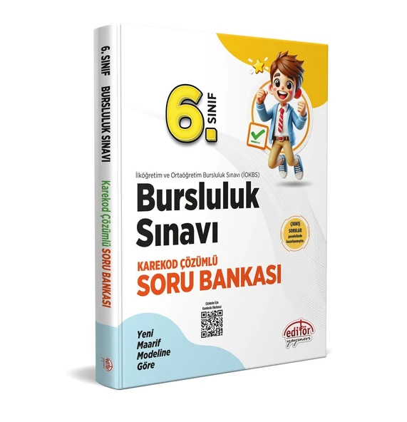 6. Sınıf Bursluluk Sınavı Soru Bankası Editör Yayınları ürün görseli 1