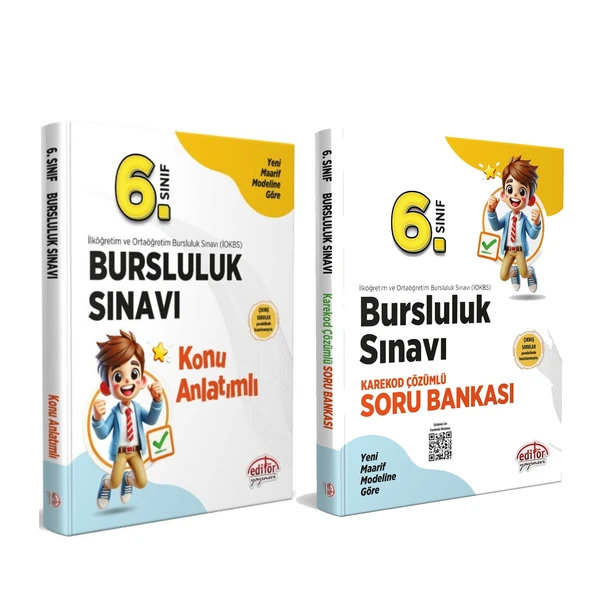 Editör Yayınları 6. Sınıf Bursluluk Sınavı Konu ve Soru Bankası Seti 2 Kitap ürün görseli 1