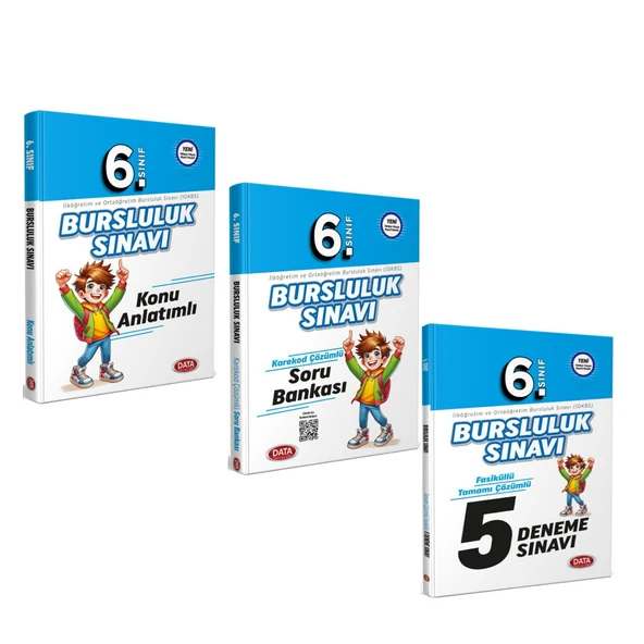 Data Yayınları 6. Sınıf Bursluluk Sınavı Konu Soru ve Deneme Seti 3 Kitap ürün görseli 1
