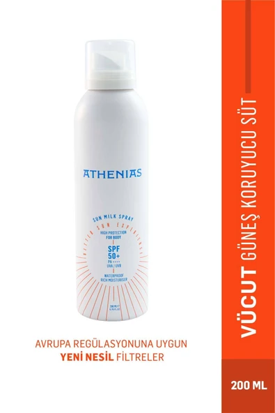 Athenias Sun Milk Sprey 200 ML Yüksek Korumalı Güneş Kremi ürün görseli 1