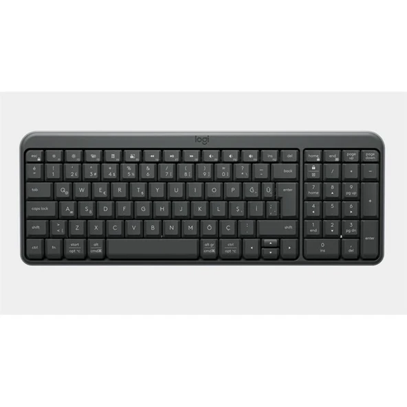LOGITECH Logitech K250 Kompakt Bluetooth Klavye Grafit - Resim 3