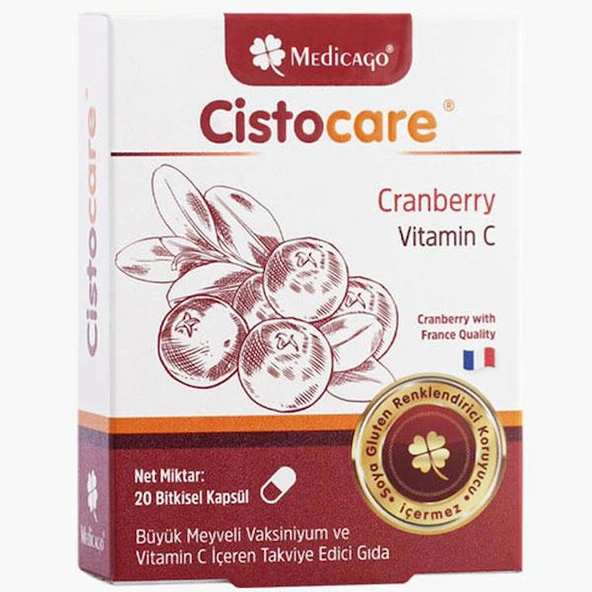 Medicago Cistocare Cranberry 20 Kapsül ürün görseli 1