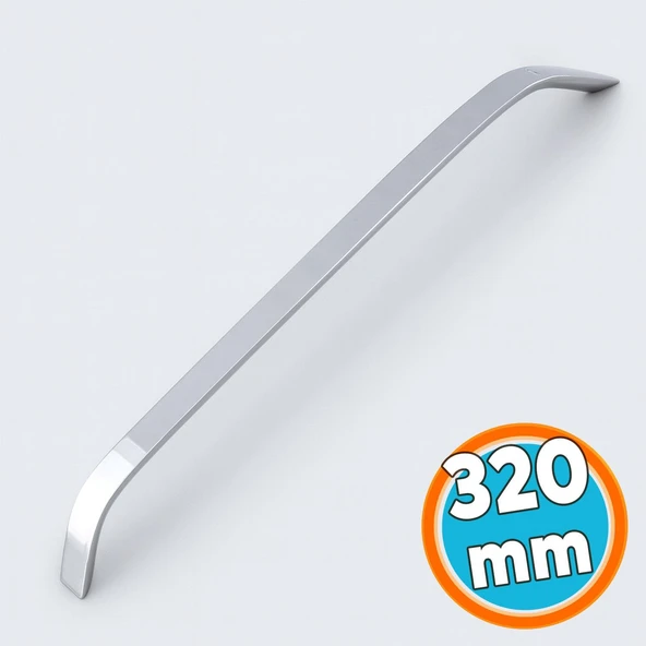 Mobilya Çekmece Mutfak Dolabı Dolap Kulpları Kulb Kulpu Krom Gümüş Metal Kulp 320 mm - 32 cm ürün görseli 1
