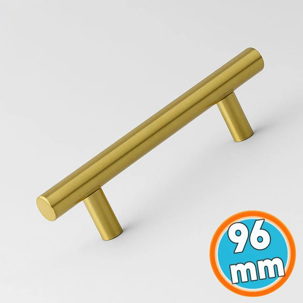 Mobilya Mutfak Çekmece Dolap Dolabı Kulbu Kulpu Kulpları (96 mm - 9.6 cm) Gold Altın Metal ürün görseli 1