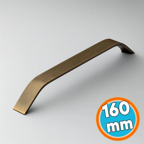 Mutfak Dolabı Dolap Kulpları Kapak Kulbu Kulpu Mobilya ÇekmeceVolga (160 MM 16 CM) Antik Sarı Metal ürün görseli 1