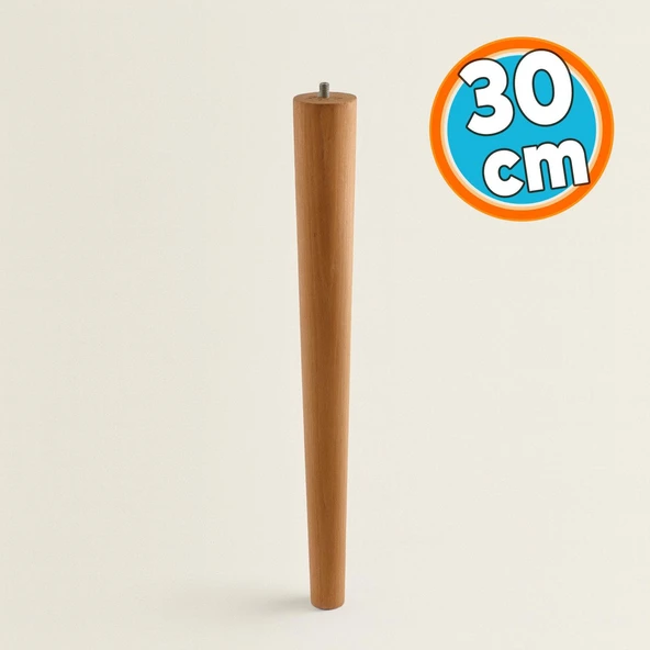 Sehpa Masa Ayağı Ham Doğal Ahşap Kahverengi Boyalı Mobilya Aksesuar Modern Ayakları Bohem 30 cm ürün görseli 1