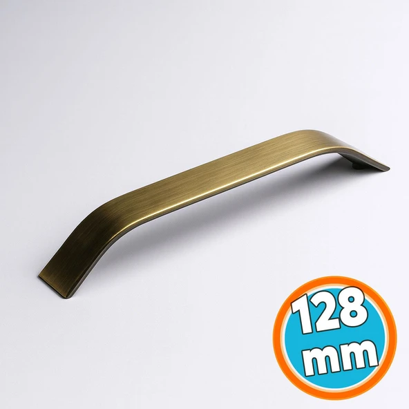 Mobilya Çekmece Mutfak Dolabı Dolap Kulpları Kapak Kulbu Antik Sarı Metal Kulpu 128 mm 12.8 cm ürün görseli 1