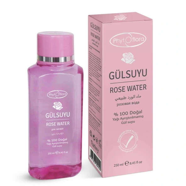 Phytoflora Saf Gül Suyu - İçilebilir & Yağı Alınmamış Doğal Hidrosol 250 Ml ürün görseli 1