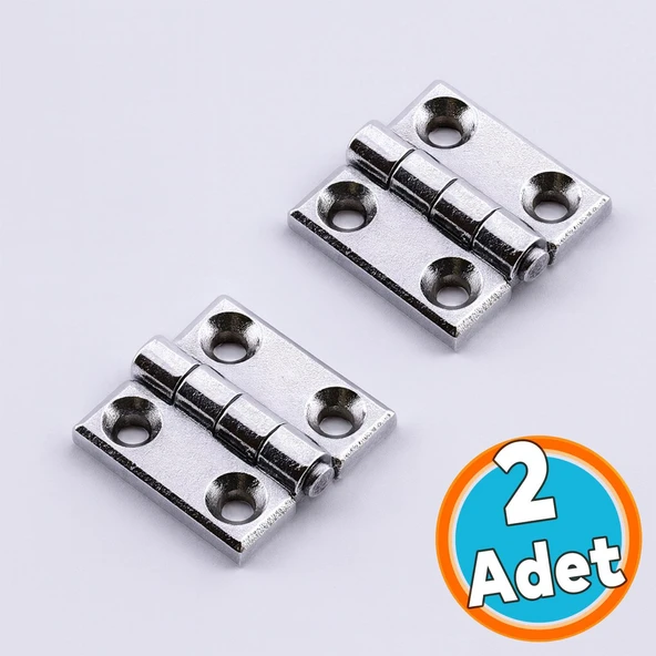 2 ADET Yaprak Menteşe Metal 30x30 mm Gümüş Krom  Kapi Pencere Dolap Mobilya Kapak Menteşe Bağlantı ürün görseli 1