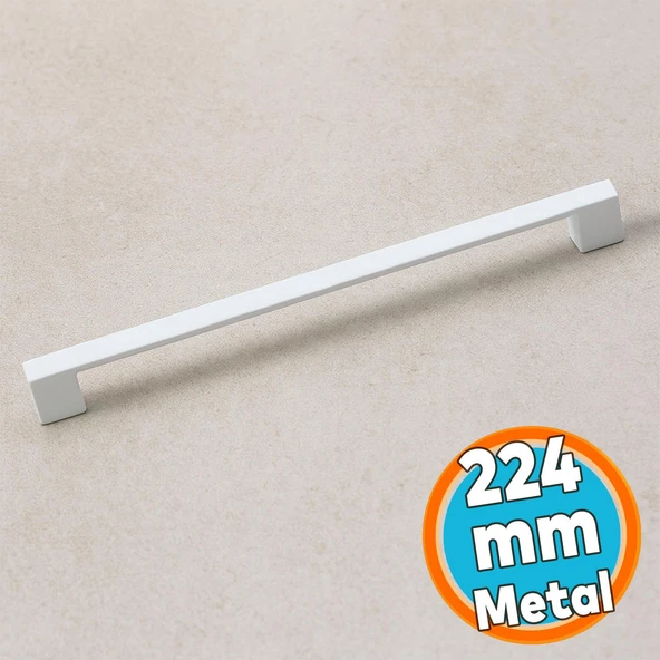 Metal Kulp 224 Mm-22.4 Cm Mobilya Çekmece Mutfak Dolabı Dolap Kulpları Kulbu Kulpu Beyaz Renk ürün görseli 1