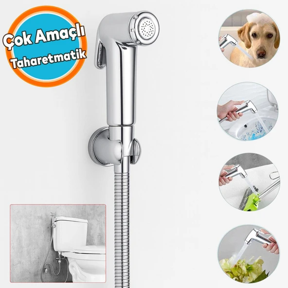 Taharet Musluğu Ara Musluk Filtreli Tuvalet WC Banyo Klozet Bide Bebek Hayvan Araba Yıkama Musluğu ürün görseli 1