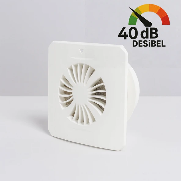 Banyo WC Aspiratör Fanı Süper Sessiz 100 mm Duvar Tipi Tuvalet Havalandırma Mutfak Hava Aspiratörü ürün görseli 1