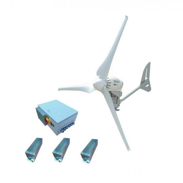 İsta Breeze Set Heli 4.0 kW 48 V Rüzgar Türbini + Wind Pro Şarj Kontrol Cihazı ürün görseli 1