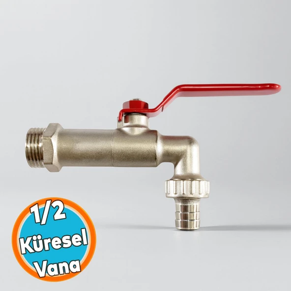 Küresel 1/2 Rekorlu Krom Bahçe Musluğu Korozyona Dayanıklı Rekorlu Tam Geçişli Bahçe Musluğu ürün görseli 1