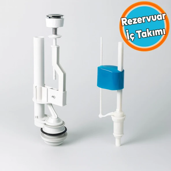 Rezervuar İç Takımı Basmalı Alafranga Oturmalı Tuvalet Klozet Sifon İç Düzenek Otomatik Su Dolum ürün görseli 1