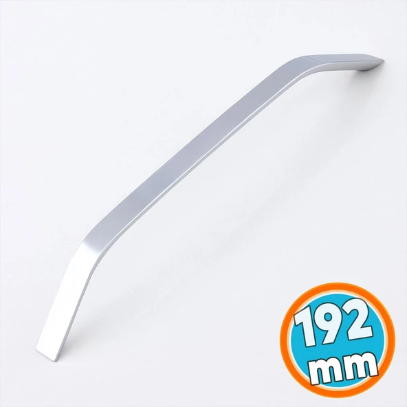 Mobilya Çekmece Mutfak Dolabı Dolap Kulpları Kulbu Kulpu Krom Gümüş Metal Kulp 192 mm - 19.2 cm ürün görseli 1