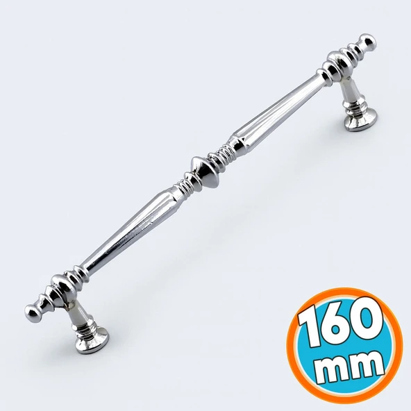 Mobilya Çekmece Mutfak Dolabı Dolap Kulpları Kulbu Kulpu Krom Krom Metal Kulp 160 mm - 16 cm ürün görseli 1