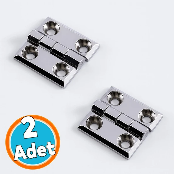 2 ADET 60x60 mm Gümüş Metal Yaprak Menteşe Kapi Pencere Dolap Mobilya Kapak Menteşe Bağlantı ürün görseli 1